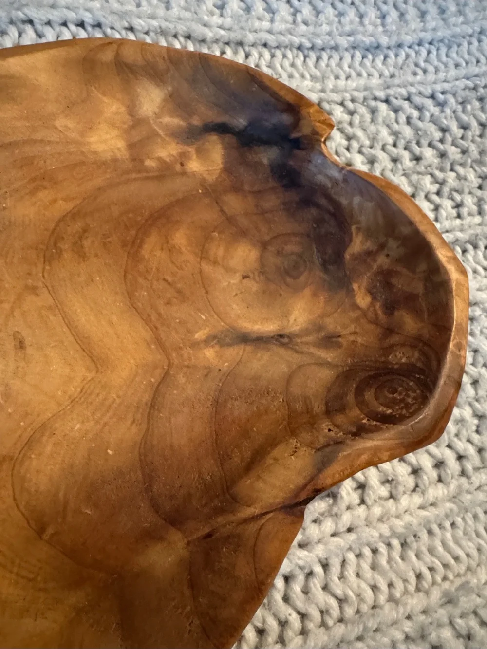 Hand-Carved Natural Brown Faux Wood Serving Board - Target